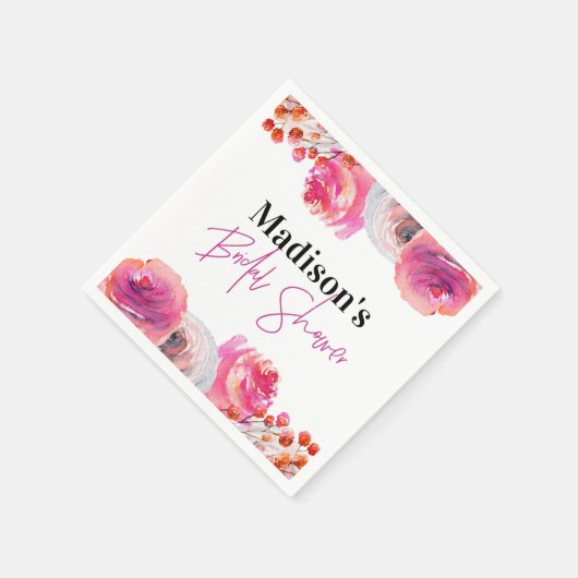 Hellrosa Brautparty Napkin Serviette (Ecke)