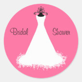 Hellrosa Brautparty Umschlag Aufkleber (Vorderseite)