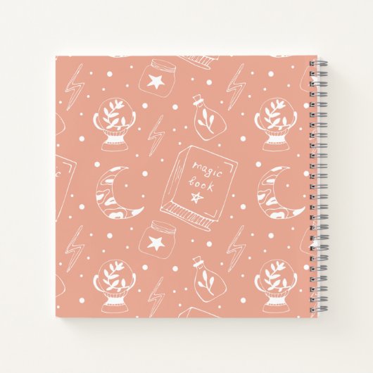 hellrosa Buchdecke Notizblock (Rückseite)