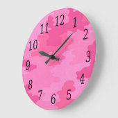 Hellrosa Camouflage Runde Uhr (Winkel)