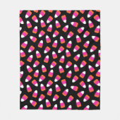 Hellrosa Candy Corn Muster Girl Halloween Fleecedecke (Vorderseite)