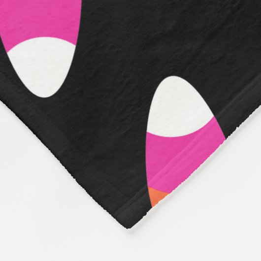 Hellrosa Candy Corn Muster Girl Halloween Fleecedecke (Ecke)