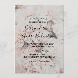 Hellrosa Carnation Wedding Einladung