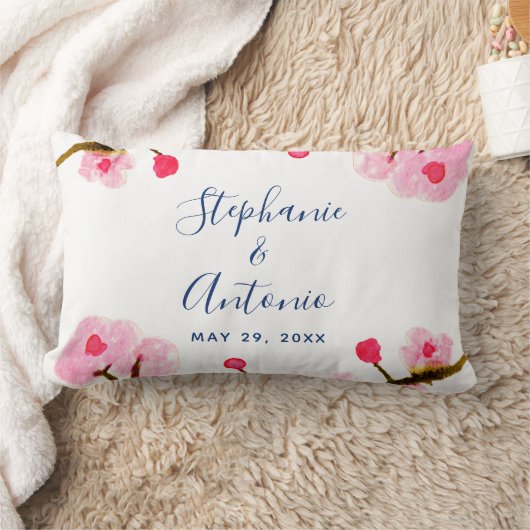 Hellrosa Cherry Blossom Lendenkissen (Decke)