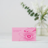 Hellrosa Chic Modern Mystic Eye Tarot Reader Visitenkarte (Stehend Vorderseite)