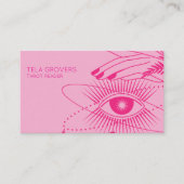 Hellrosa Chic Modern Mystic Eye Tarot Reader Visitenkarte (Vorderseite)