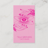 Hellrosa Chic Modern Mystic Tarot Reader Visitenkarte (Vorderseite)