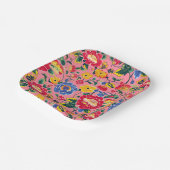 Hellrosa Chinoiserie-Blumenmuster Pappteller (Gewinkelt)
