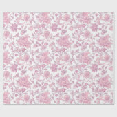Hellrosa Chinoiserie-Decoupage Geschenkpapier (Flach)