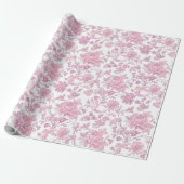 Hellrosa Chinoiserie-Decoupage Geschenkpapier (Ungerollt)