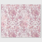 Hellrosa Chinoiserie-Decoupage Geschenkpapier (Flach)