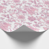 Hellrosa Chinoiserie Dekoupage Geschenkpapier (Ecke)