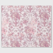 Hellrosa Chinoiserie Dekoupage Geschenkpapier (Flach)