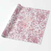Hellrosa Chinoiserie Dekoupage Geschenkpapier (Ungerollt)