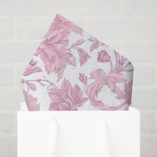 Hellrosa Chinoiserie Dekoupage Seidenpapier (Geschenktüte)