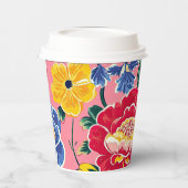 Hellrosa Chinoiserie Floral Pappbecher (Links)
