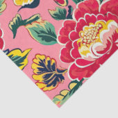 Hellrosa Chinoiserie Floral Seidenpapier (Ausschnitt)