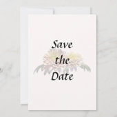 Hellrosa Chrysanthemen Save The Date (Rückseite)