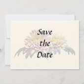 Hellrosa Chrysanthemen Save The Date (Rückseite)