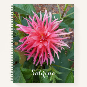 Hellrosa Dahlia Blume. Notizblock