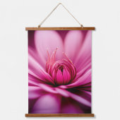 Hellrosa Dahlia, floral, Set von drei Wandteppich Mit Holzrahmen (Vorderseite)