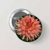 Hellrosa Dahlie-Blumenblatt-Motiv Button (Vorne & Hinten)