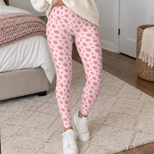 Hellrosa Dalmatinerflecken Leggings