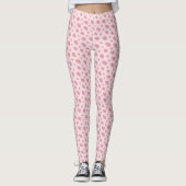 Hellrosa Dalmatinerflecken Leggings (Vorderseite)