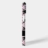 Hellrosa Damaske auf schwarz Case-Mate iPhone Hülle (Rückseite / Rechts)