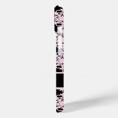 Hellrosa Damaske auf schwarz Case-Mate iPhone Hülle (Rückseite / Links)