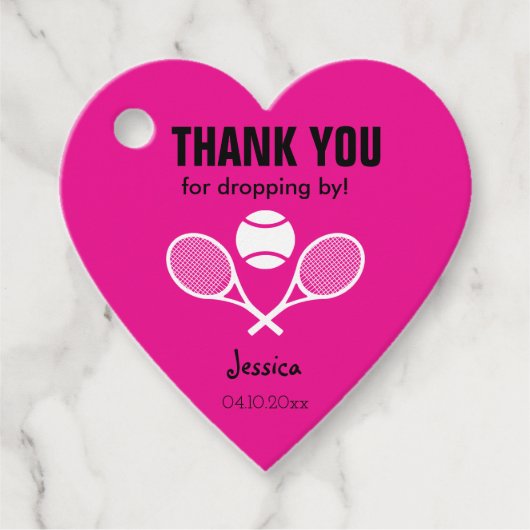 Hellrosa danke, dass du auswendig gefallen bist geschenkanhänger (Vorderseite)