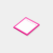 Hellrosa | Dein Name Post-it Klebezettel (angewinkelt)