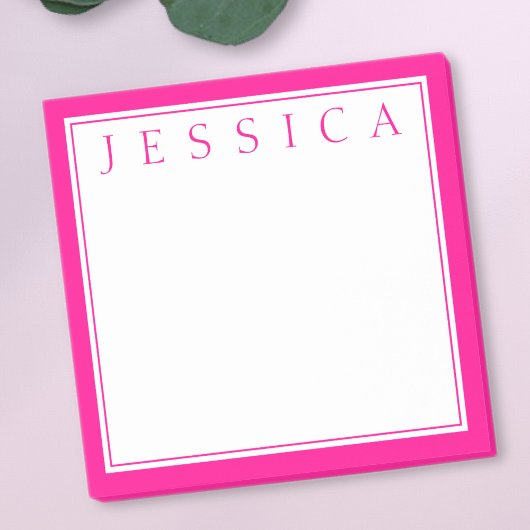 Hellrosa | Dein Name Post-it Klebezettel