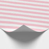 Hellrosa Diagonalstreifen Geschenkpapier (Ecke)