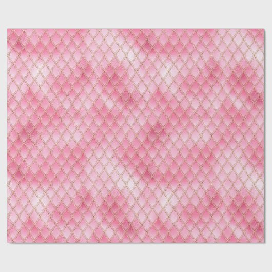 Hellrosa Drachenskala Geschenkpapier (Flach)