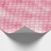 Hellrosa Drachenskala Geschenkpapier (Ecke)