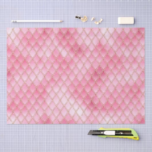 Hellrosa Drachenskala Seidenpapier (Handwerk)