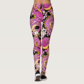 Hellrosa Dragon Tattoo Punk Rock Leggings (Rückseite)