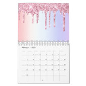 Hellrosa Drilling Unicorn Rainbow Pastel Shades Kalender (Feb 2027)