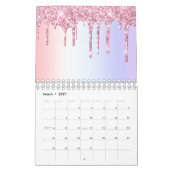 Hellrosa Drilling Unicorn Rainbow Pastel Shades Kalender (Mär 2027)