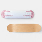 Hellrosa Drilling Unicorn Rainbow Pastel Shades Skateboard (Horizontal)