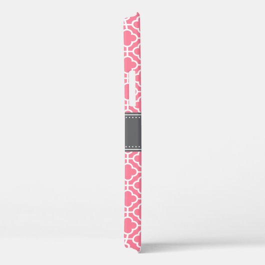 Hellrosa, dunkelgraues marokkanisches Muster Case-Mate iPhone Hülle (Rückseite / Rechts)