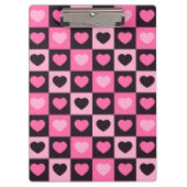 Hellrosa dunkelrosa, dunkelbordeauxfarben Schachte Klemmbrett (Vorderseite)