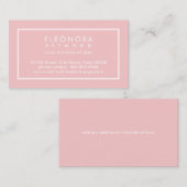 Hellrosa Elegant Visitenkarte (Vorne/Hinten)