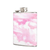 Hellrosa Elegante Wolkendekoration Flachmann (Links)