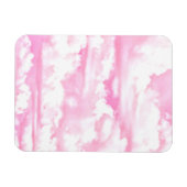 Hellrosa Elegante Wolkendekoration Magnet (Horizontal)