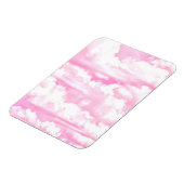 Hellrosa Elegante Wolkendekoration Magnet (Linke Seite)