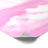 Hellrosa Elegante Wolkendekoration Poster (Ecke)