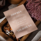 Hellrosa Eleganter minimalistischer QR-Code Einladung