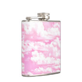 Hellrosa eleganter Wolken-Dekor Flachmann (Rechts)